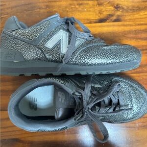 New Balance Textured Black and Gray Sneakers